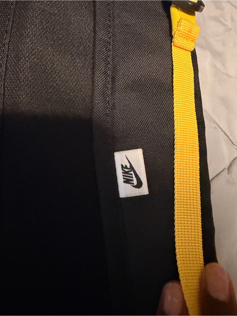 Nike Black Backpack with Yellow Trim